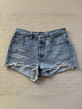 Classic Levi 501 Distressed Denim Shorts